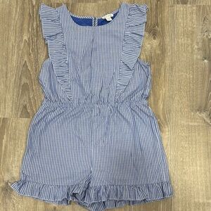 Falls Creek Blue and White Striped Kids Romper